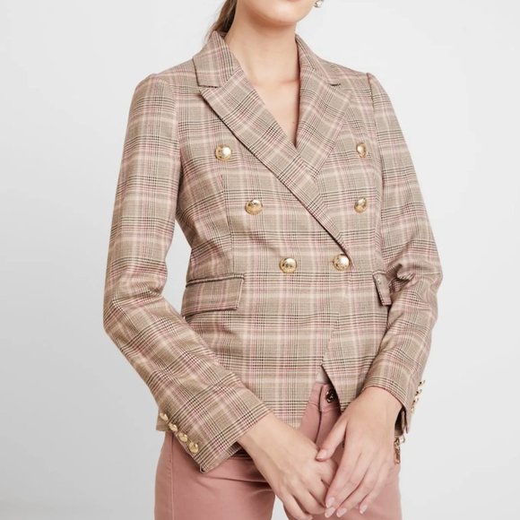 Mos Mosh Beliz Fara Plaid Blazer EU 36/US 6 - Picture 2 of 15